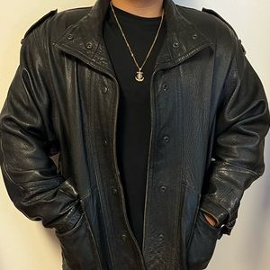 SOLD - Vintage Genuine Leather Bomber Jacket